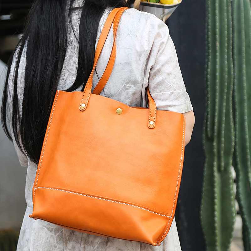Shopper Tasche für Damen aus Echtleder ⎜ Geräumige Schultertasche für Alltag, Büro und Freizeitlooks