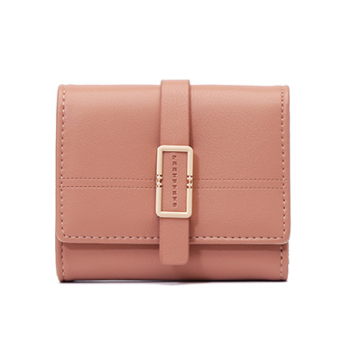 Damen Faltbare Geldbörse mit Riegelverschluss ⎜ Kompakte Brieftasche mit Münzfach und Kartenfächern für den Alltag