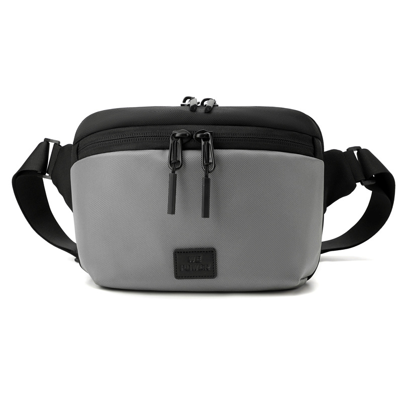 Bauchtasche für Herren ⎜ Sportliche Umhängetasche mit verstellbarem Gurt und Reißverschlussfächern für unterwegs