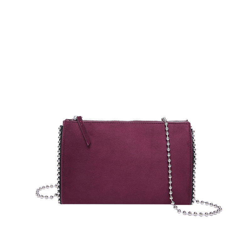 Umhängetasche für Damen ⎜ Schlichte Schultertasche mit Kettenriemen und Reißverschluss für Alltag und Ausgehen