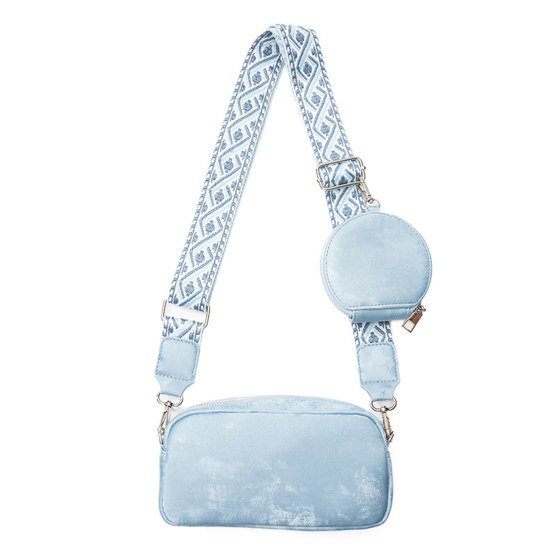 Umhängetasche für Damen ⎜ Kompakte Schultertasche mit breitem Riemen und Mini-Tasche für Alltag und Freizeit