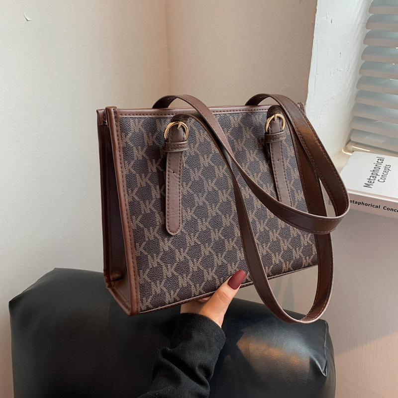 Damen Handtasche ⎜ Geräumige Schultertasche mit Print für Uni und Alltag
