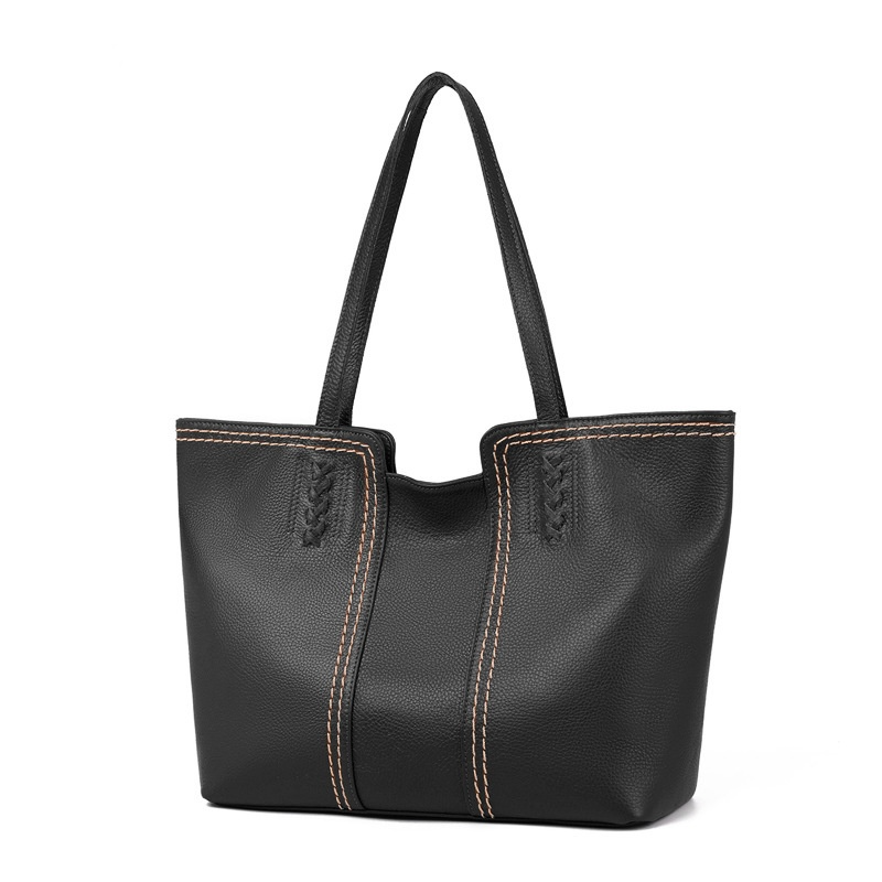 Shopper Tasche für Damen ⎜ Geräumige Ledertasche mit Doppelhenkel für Büro, Stadt und Alltag