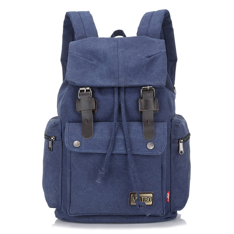 Canvas Rucksack Unisex ⎜ Großer Stauraum mit Laptopfach für Schule und Alltag