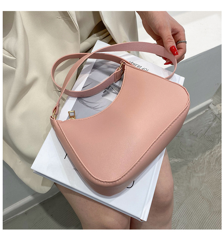 Damen Schultertasche in Retro-Optik ⎜ Kleine Handtasche mit Verstellbarem Riemen und Eleganter Form