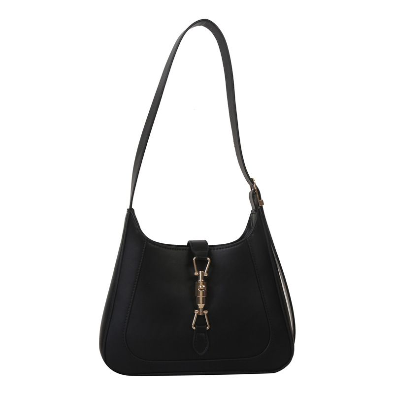 Umhängetasche für Damen ⎜ Schlichte Schultertasche mit dekorativer Schnalle für Alltag und Sommer-Outfits
