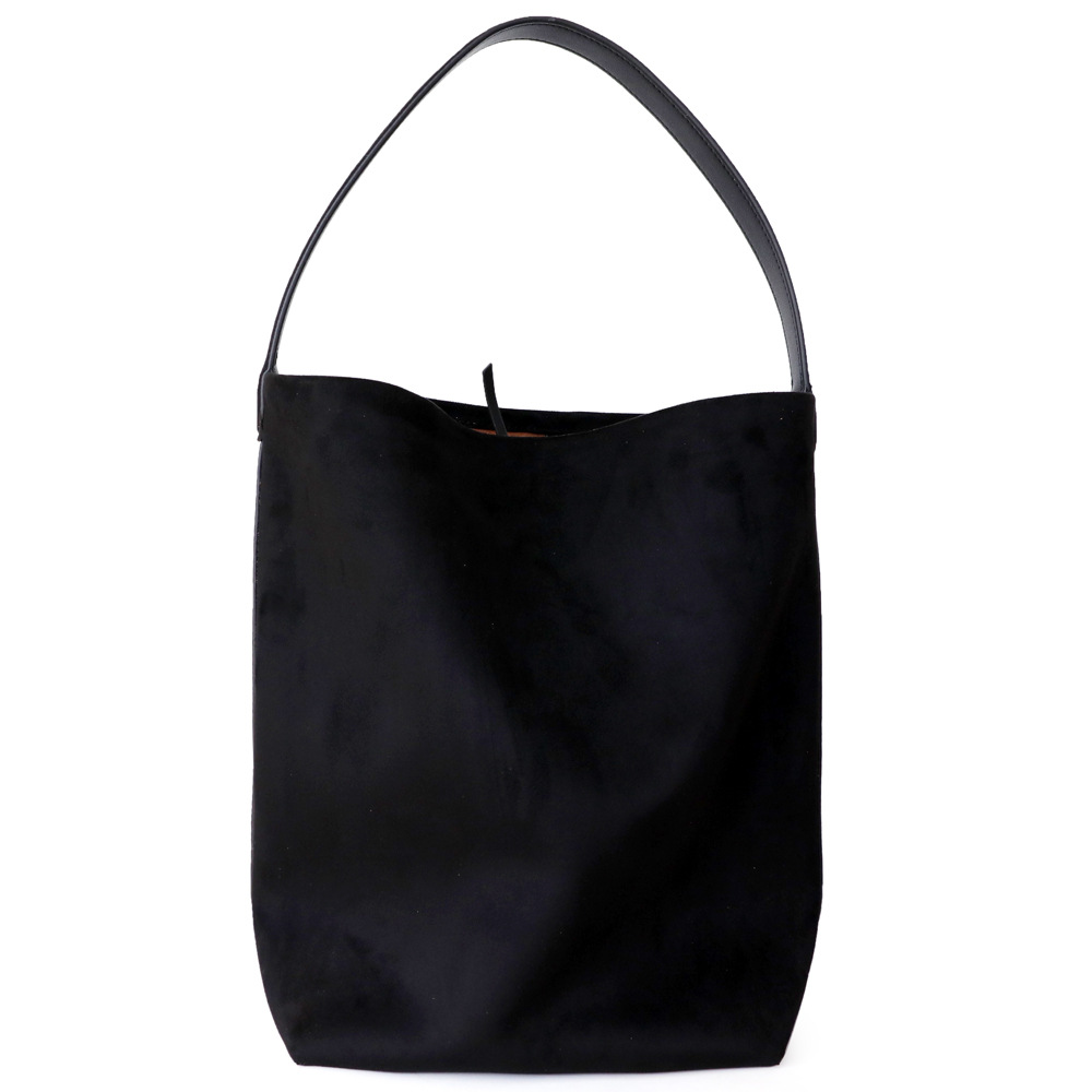 Shopper Tasche für Damen ⎜ Geräumige Beuteltasche aus Wildleder mit schlichtem Design für Alltag und Freizeit