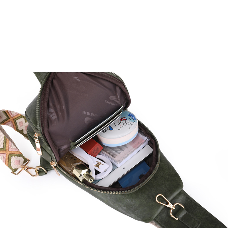 Brusttasche für Damen ⎜ Modische Umhängetasche für Sport und Freizeit mit mehreren Reißverschlussfächern
