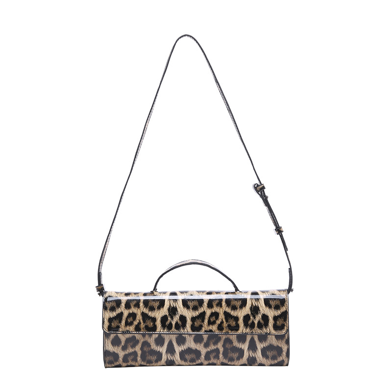 Schultertasche für Damen ⎜ Stylische Tragetasche mit Leopardenmuster und verstellbarem Riemen für Alltag und Freizeit