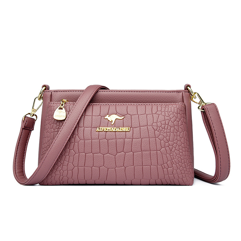 Elegante Crossbody-Tasche für Damen ⎜ Hochwertige Schultertasche im zeitlosen Krokodilmuster