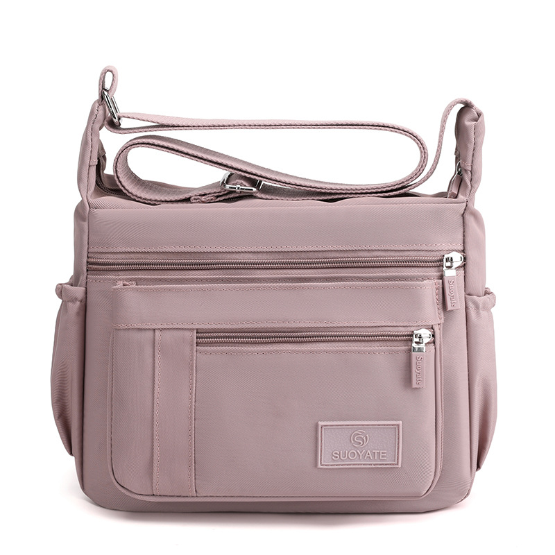 Umhängetasche für Damen ⎜ Wasserabweisende Handtasche aus Nylon mit viel Stauraum und praktischen Fächern