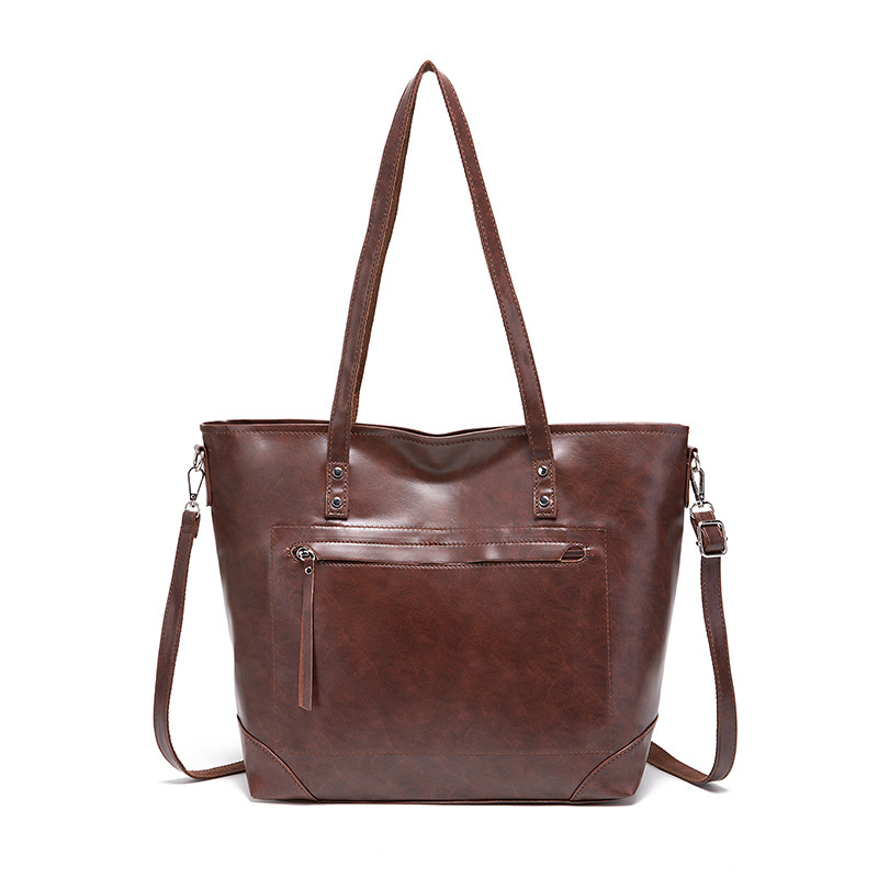 Shopper Tasche für Damen ⎜ Elegante Tragetasche aus Leder mit Reißverschluss und viel Stauraum