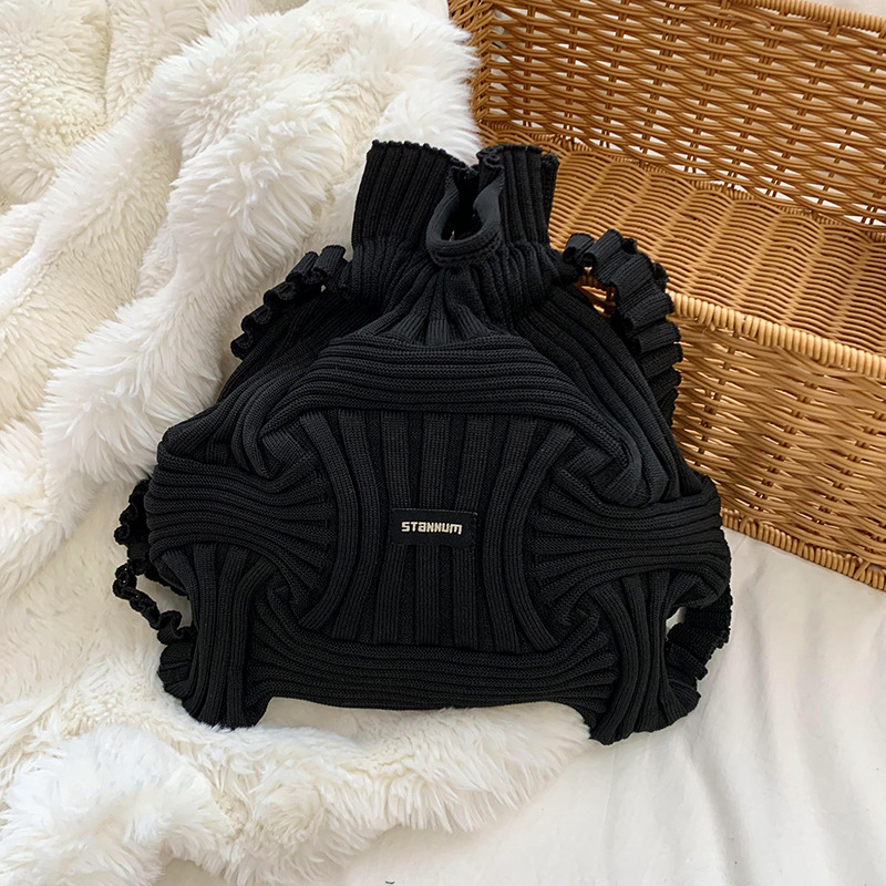 Strick-Handtasche für Damen ⎜ Individuelles Design mit gewebter Struktur für Freizeit und Alltag