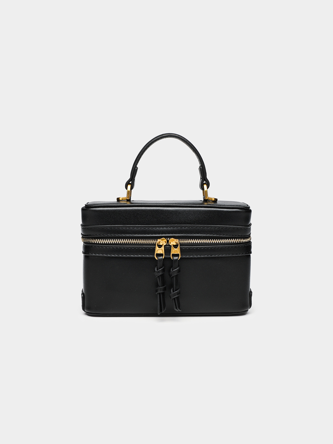 Umhängetasche für Damen ⎜ Kleine stabile Handtasche im Box-Stil mit Griff und Reißverschluss