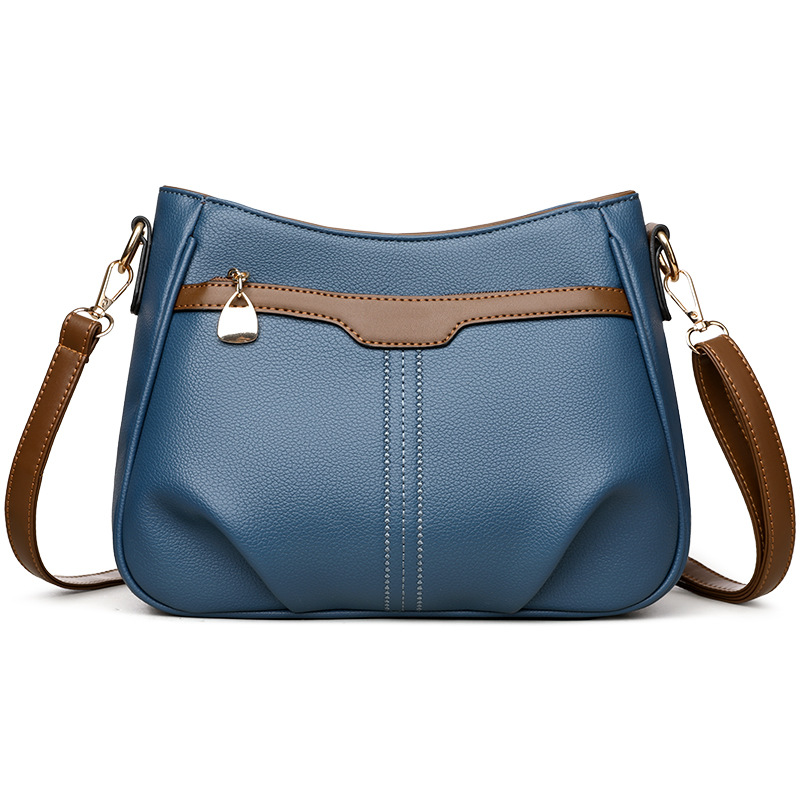 Umhängetasche für Damen ⎜ Elegante Schultertasche aus Kunstleder mit Reißverschlussfach und verstellbarem Riemen