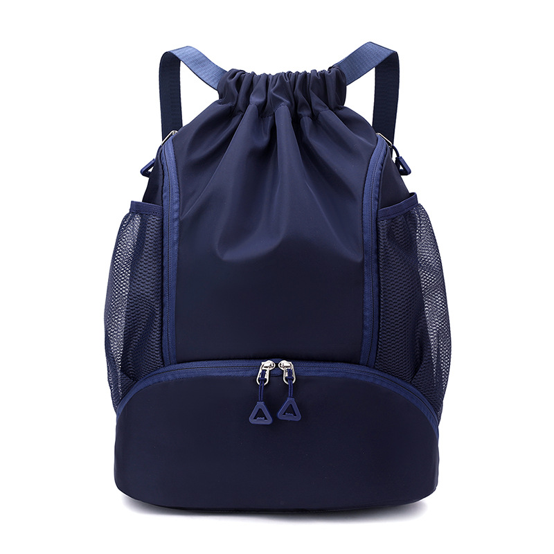 Sportbeutel für Damen ⎜ Leichter Kordelzug-Rucksack aus Oxford-Gewebe mit Seitentaschen für Outdoor