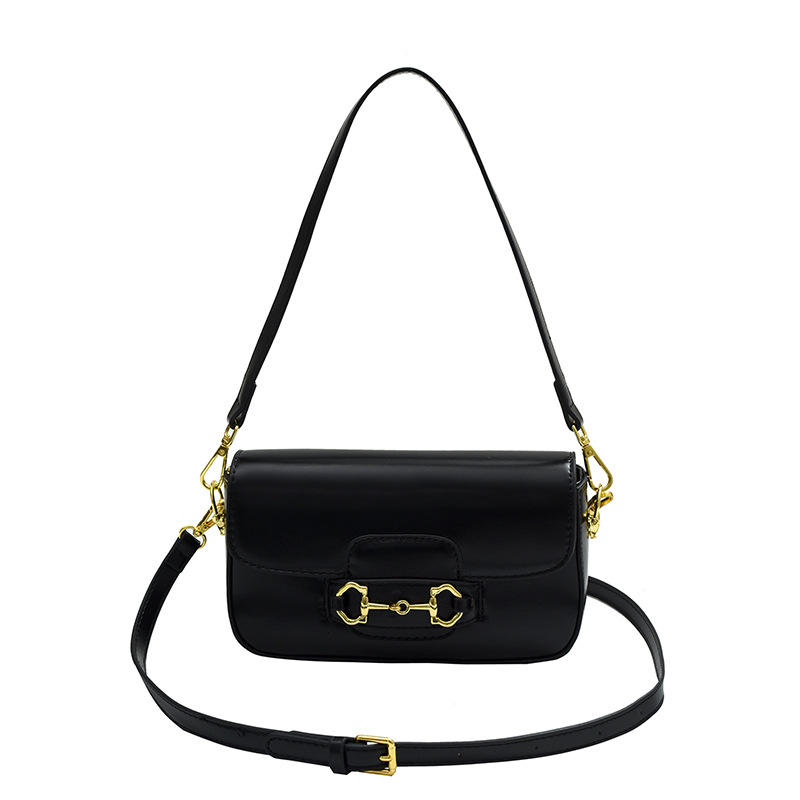 Umhängetasche mit Schnallendetail ⎜ Kompakte Crossbody Tasche für Damen im Schlichten Design mit Verstellbarem Gurt