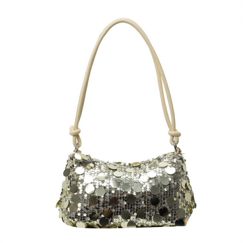 Abendtasche für Damen ⎜ Elegante Umhängetasche mit Pailletten und Kette für festliche Anlässe und Partys
