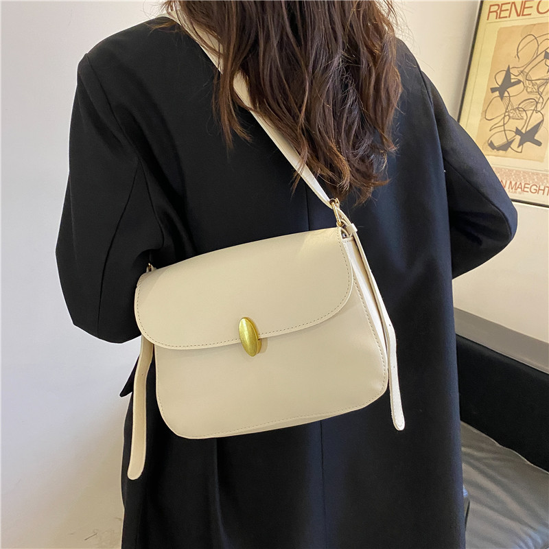 Crossbody Bag für Damen ⎜ Schlichte Schultertasche im Retro-Stil für Alltag, Büro und Freizeit