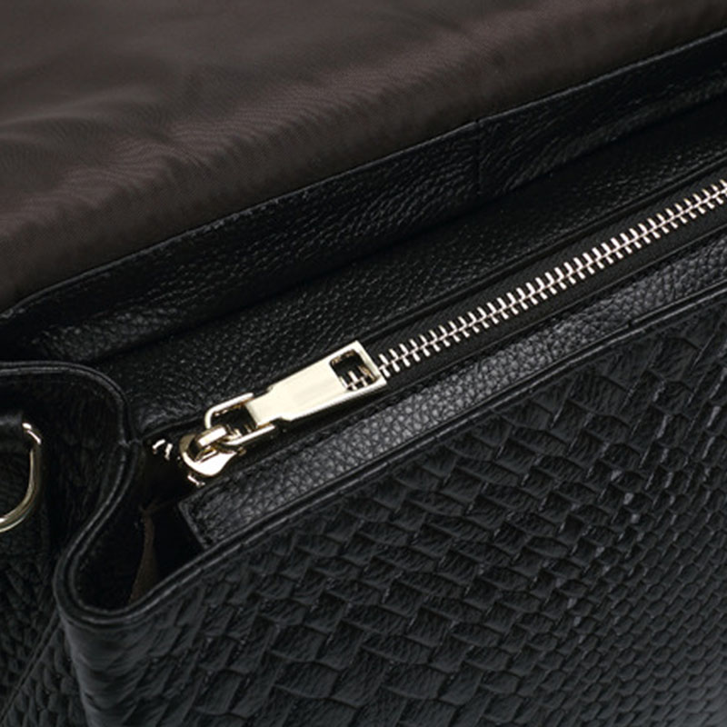 Woven Crossbody Bag für Damen ⎜ Stilvolle Schultertasche aus echtem Leder im trendigen Design