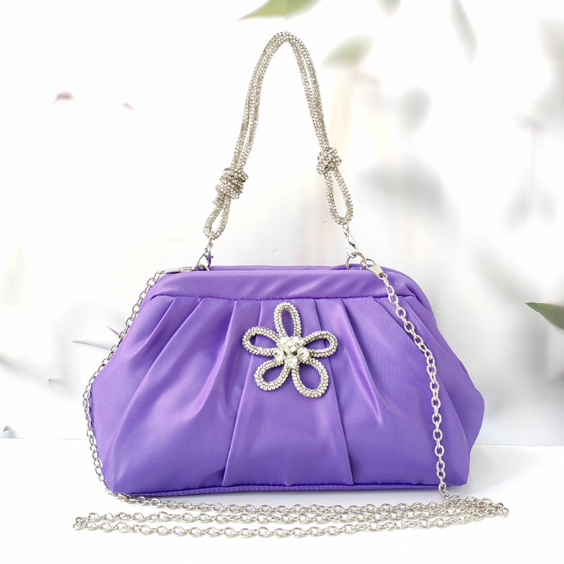 Damen Abendtasche ⎜ Elegante Schultertasche mit Kette für Party und Anlass