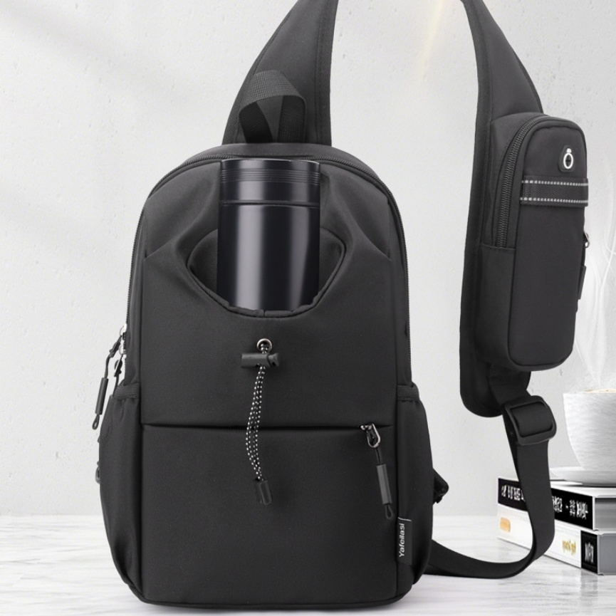 Crossbody Umhängetasche für Herren ⎜ Multifunktionale Brusttasche aus Oxford-Stoff mit wasserdichtem Design