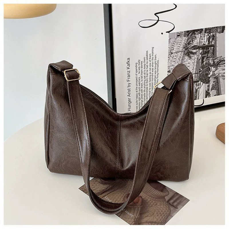 Damen Schultertasche Im Retro Stil ⎜ Weiche Umhängetasche Für Alltag Und Freizeit