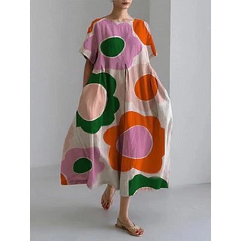 Emilia - Boho-Blumenkleid - Weites Kleid