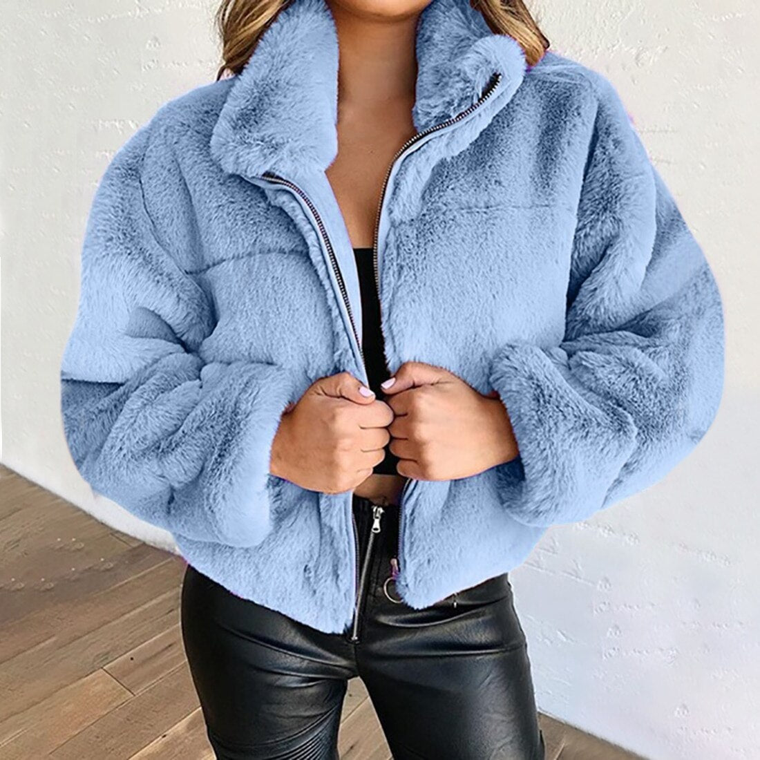 Cosyfaux – Warme Und Kuschelige Kunstpelzjacke Mit Reißverschluss