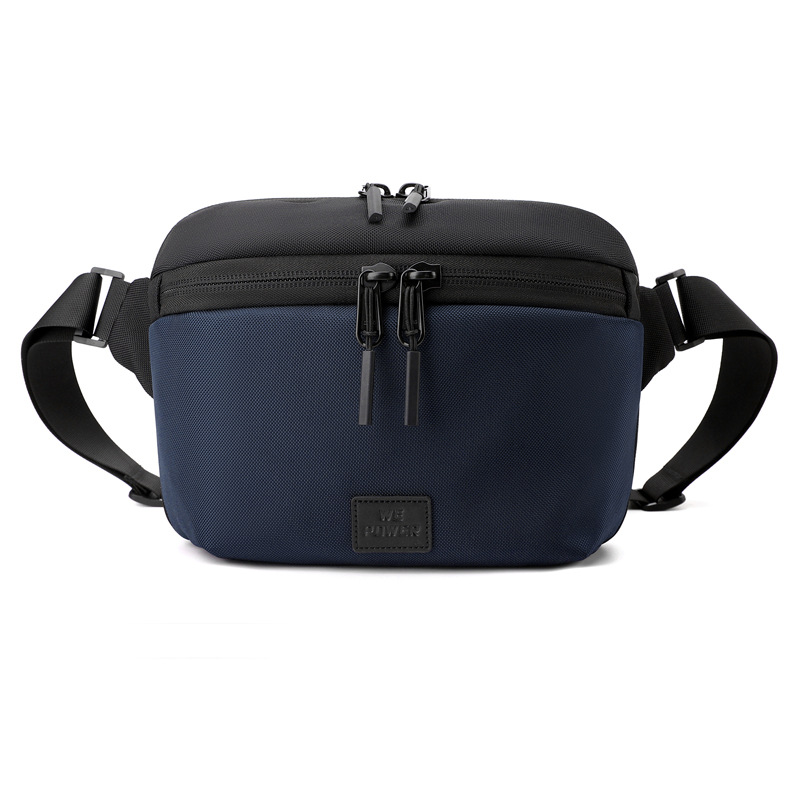 Bauchtasche für Herren ⎜ Sportliche Umhängetasche mit verstellbarem Gurt und Reißverschlussfächern für unterwegs