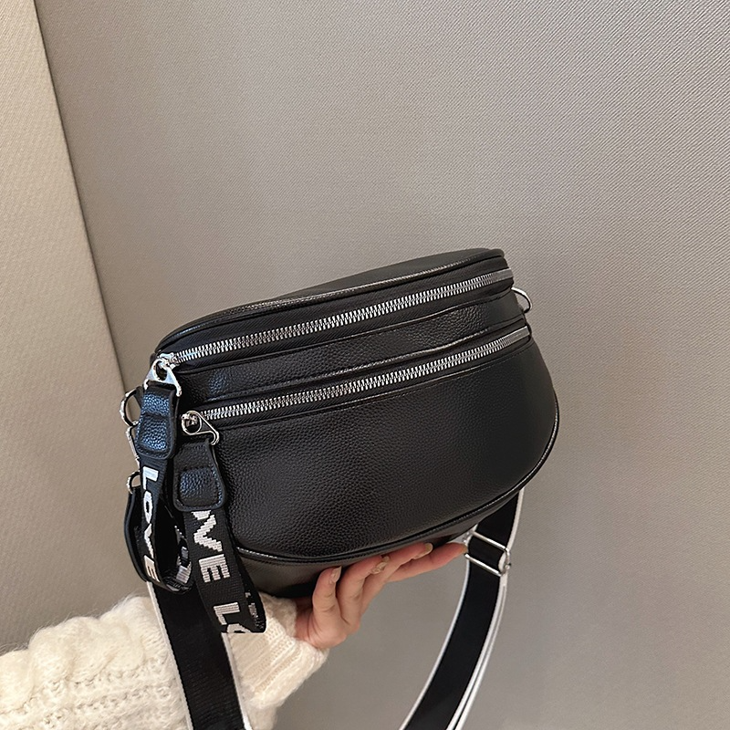 Bauchtasche für Damen aus Kunstleder ⎜ Stylische Umhängetasche mit Extra-Etui für Alltag und Freizeit