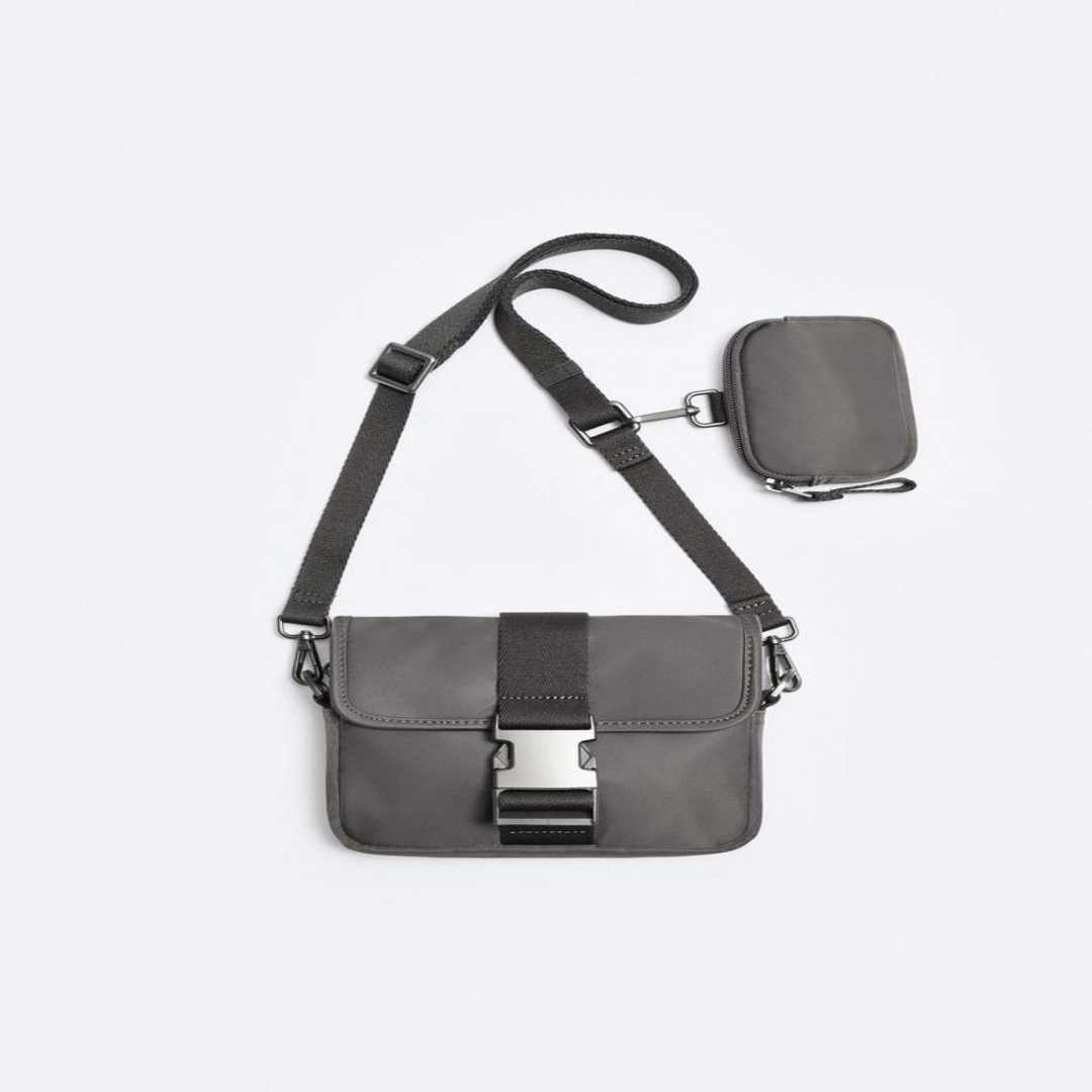 Umhängetasche für Herren ⎜ Robuste Schultertasche mit Münzbeutel und verstellbarem Gurt für Alltag und Freizeit