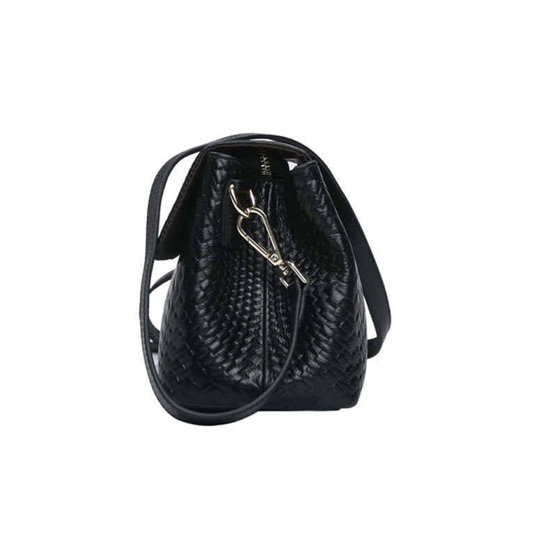Woven Crossbody Bag für Damen ⎜ Stilvolle Schultertasche aus echtem Leder im trendigen Design