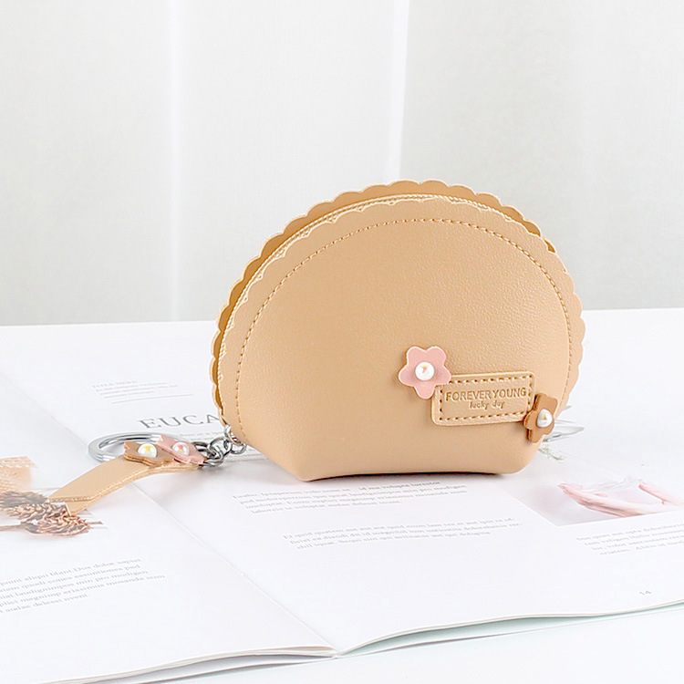 Damen Münzbörse mit Schlüsselring ⎜ Kompakte Tasche mit Reißverschluss und wasserabweisendem Design