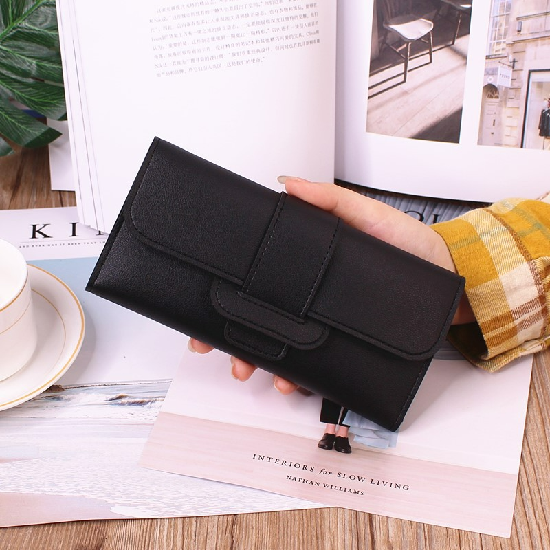 Damen Geldbörse in Langformat ⎜ Dreifach gefaltete Clutch mit großer Kapazität und sicherem Riegelverschluss