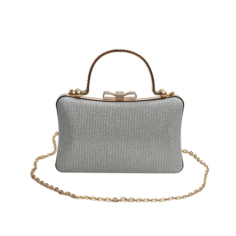 Abendtasche für Damen ⎜ Elegante Clutch mit Glitzer-Design und Kettenträger für festliche Anlässe