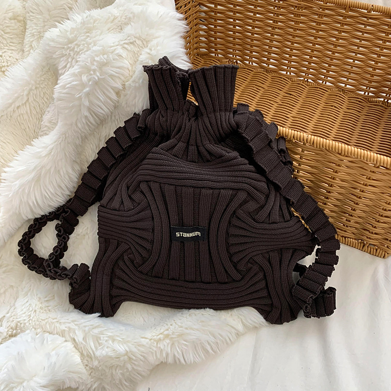 Strick-Handtasche für Damen ⎜ Individuelles Design mit gewebter Struktur für Freizeit und Alltag