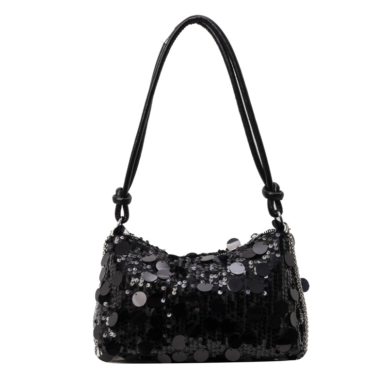 Abendtasche für Damen ⎜ Elegante Umhängetasche mit Pailletten und Kette für festliche Anlässe und Partys