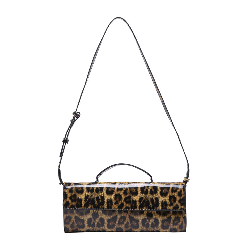 Schultertasche für Damen ⎜ Stylische Tragetasche mit Leopardenmuster und verstellbarem Riemen für Alltag und Freizeit