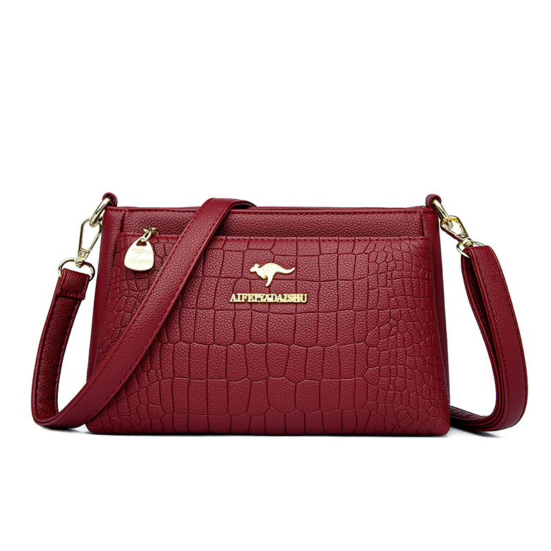 Elegante Crossbody-Tasche für Damen ⎜ Hochwertige Schultertasche im zeitlosen Krokodilmuster