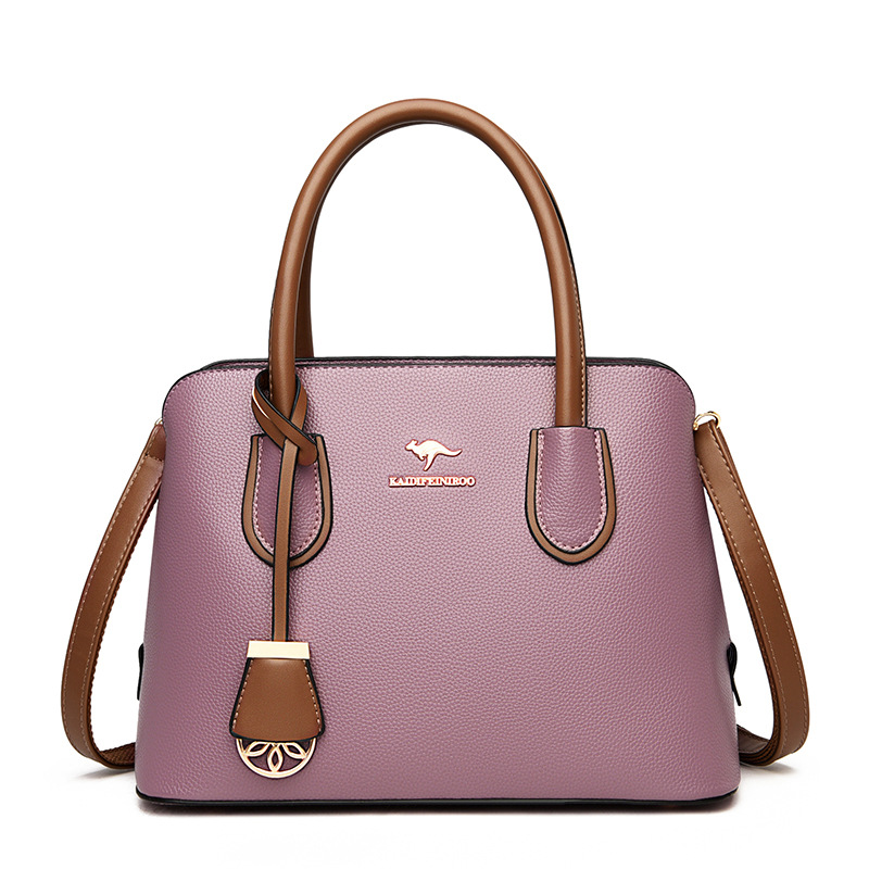 Damen Handtasche aus Kunstleder ⎜ Elegante Schultertasche mit großer Kapazität und stabilem Tragegriff für Alltag und Büro