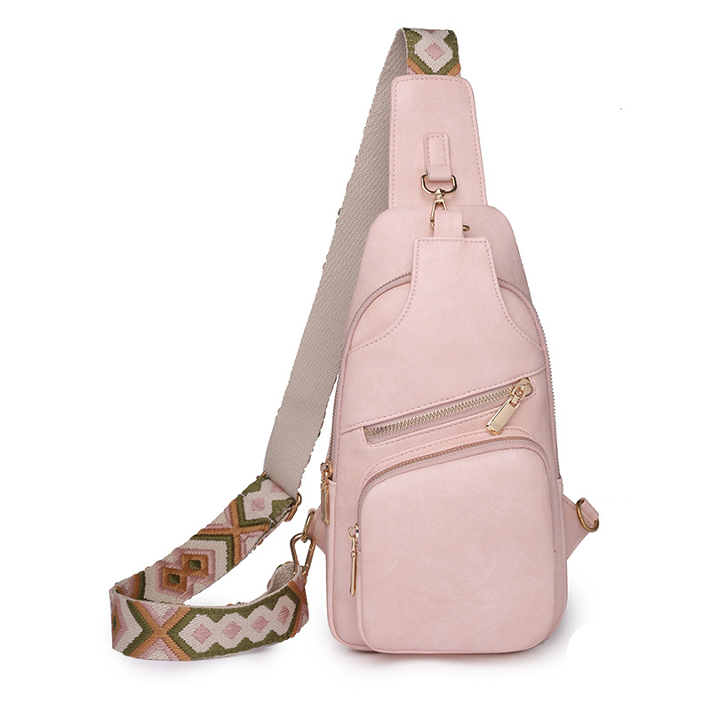 Brusttasche für Damen ⎜ Modische Umhängetasche für Sport und Freizeit mit mehreren Reißverschlussfächern
