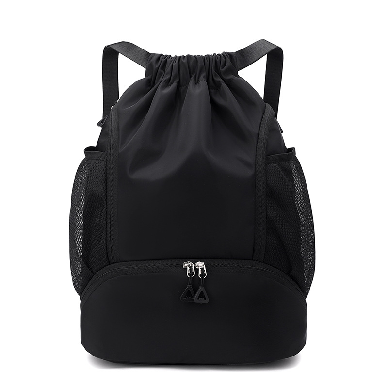 Sportbeutel für Damen ⎜ Leichter Kordelzug-Rucksack aus Oxford-Gewebe mit Seitentaschen für Outdoor
