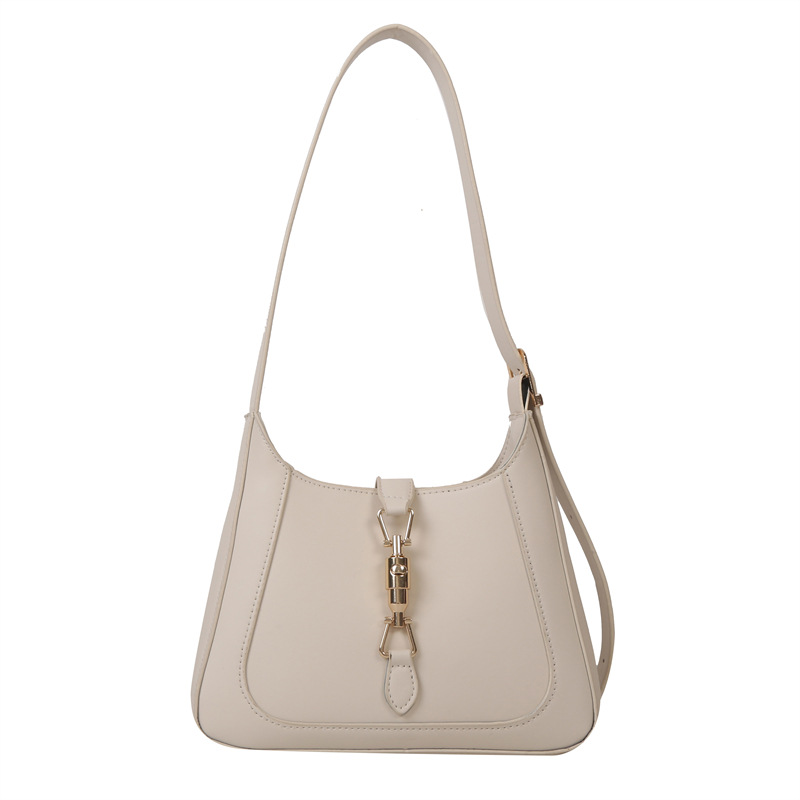 Umhängetasche für Damen ⎜ Schlichte Schultertasche mit dekorativer Schnalle für Alltag und Sommer-Outfits