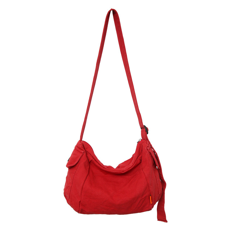 Damen Umhängetasche aus Canvas ⎜ Lässige Schultertasche mit großem Stauraum für Alltag und Freizeit