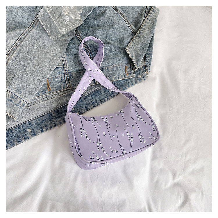 Umhängetasche für Damen ⎜ Modische Tasche mit Blumenmuster und Verstellbarem Trageriemen