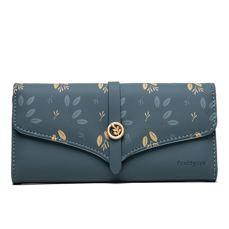 Clutch für Damen ⎜ Bedruckte Langbörse mit Druckknopf und großem Stauraum für Karten und Bargeld