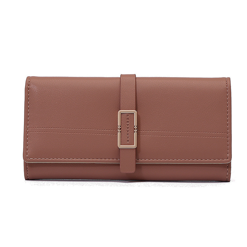 Clutch für Damen ⎜ Elegante Dreifach-Faltbörse mit Metallschnalle und großzügigem Stauraum für Karten und Bargeld