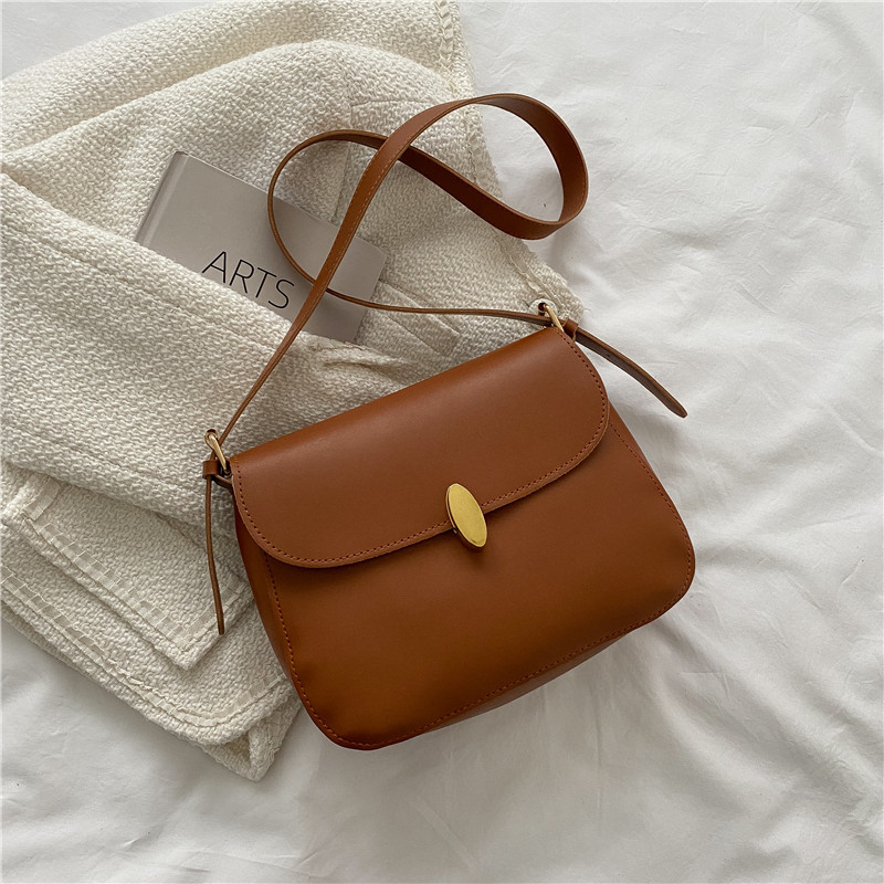 Crossbody Bag für Damen ⎜ Schlichte Schultertasche im Retro-Stil für Alltag, Büro und Freizeit