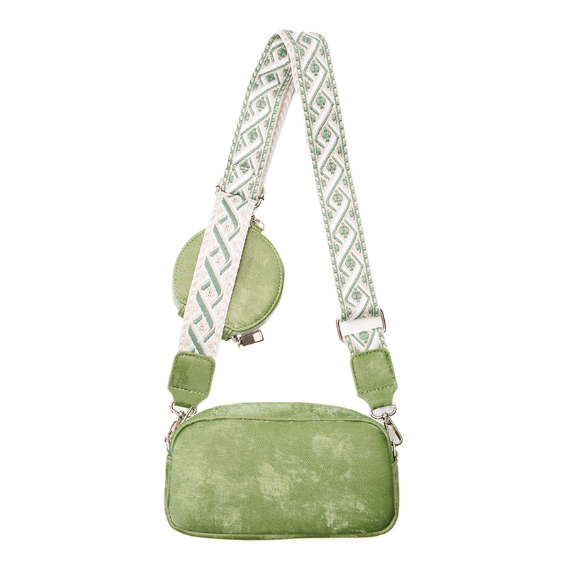 Umhängetasche für Damen ⎜ Kompakte Schultertasche mit breitem Riemen und Mini-Tasche für Alltag und Freizeit